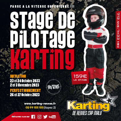 karting rennes - stage de pilotage - octobre/novembr 2023